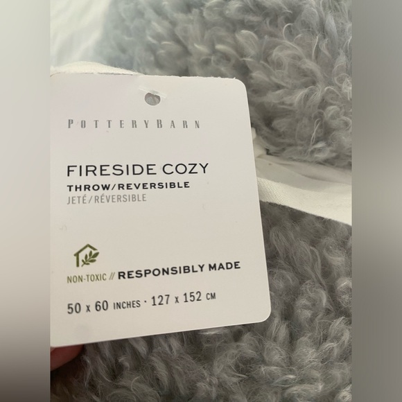 Pottery Barn fireside cozy reversible blanket throw gray - Picture 5 of 5